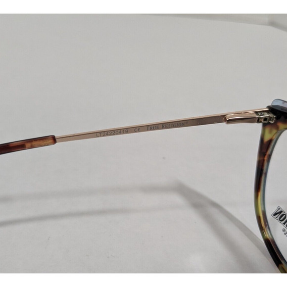 True Religion Eyeglasses Frames Size 53 - 19 - 140 Yellow Tortoise Eye Frame - Picture 6 of 6